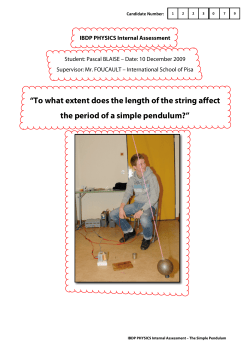 Lab Report Pendulum