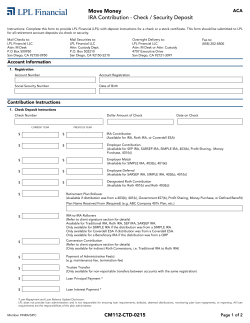 Check / Security Deposit