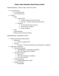 Peggers` Super Summaries: Basic Sciences Genetics