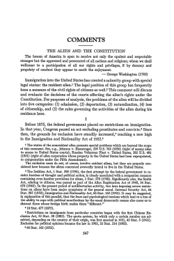 The Alien and the Constitution - Chicago Unbound