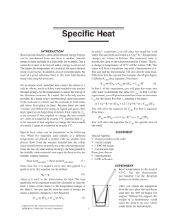 Specific Heat