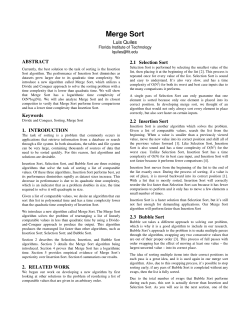 Merge Sort - Florida Institute of Technology