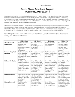 Texas State Brochure Project