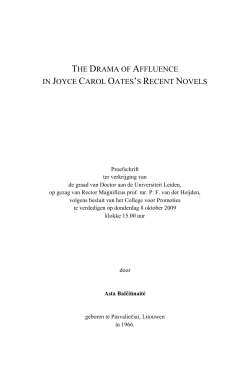 the drama of affluence in joyce carol oates‟s