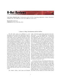 L. James ua (Hrsg.): Decolonization and the Cold War - H-Net