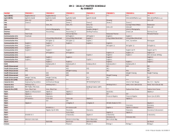 SM 2 - 2016/17 MASTER SCHEDULE By SUBJECT NAME PERIOD
