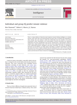 Individual and group IQ predict inmate violence