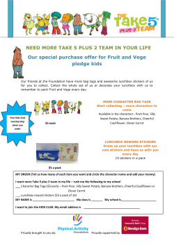 NEED MORE TAKE 5 PLUS 2 TEAM IN YOUR LIFE Our special