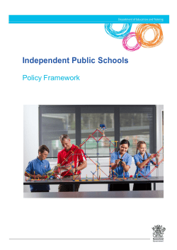 Independent Public Schools - Policy Framework