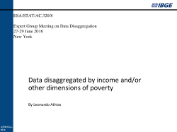 Data disaggregated by income and/or other dimensions of poverty