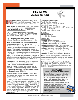 CLS NEWs - Christ Lutheran