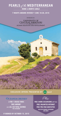 Pearls of the Mediterranean - University of Central Missouri