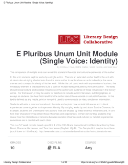 E Pluribus Unum Unit Module (Single Voice: Identity)