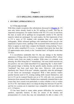 Chapter 2 - The English Spelling Society