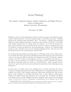 Social Phishing - Markus Jakobsson