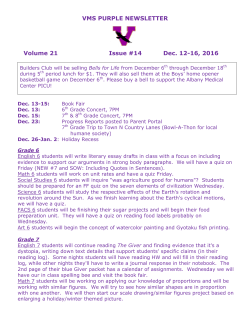 Purple Newsletter - December 12