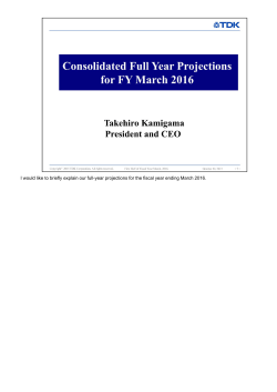 I would like to briefly explain our full-year projections