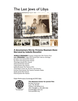 The Last Jews of Libya - National Center for Jewish Film