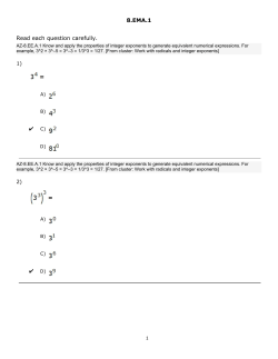 8.EMA.1 Read each question carefully.