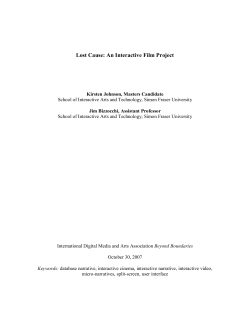 Lost Cause: An Interactive Film Project