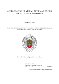 accelerating of visual information for visually impaired people