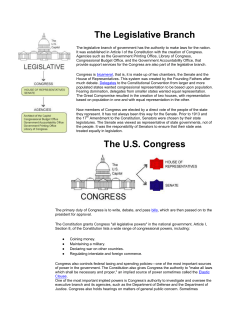 The Legislative Branch