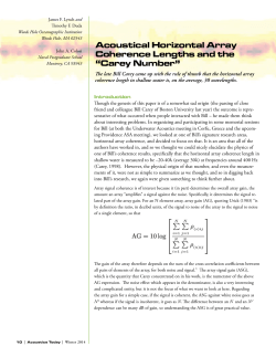 Acoustical Horizontal Array Coherence Lengths