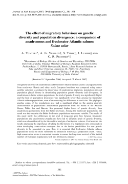 The effect of migratory behaviour on genetic diversity and population