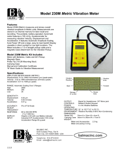 Model 230M Metric Vibration Meter