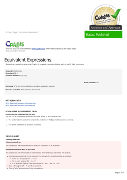 Equivalent Expressions