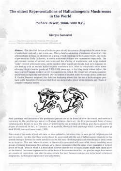 the oldest representations of hallucinogenic mushrooms in the world