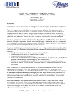 core competency identification