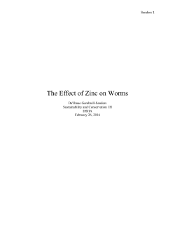 The Effect of Zinc on Worms (Da`Jhnae Gambrell