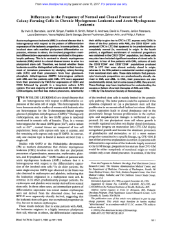 Differences in the Frequency of Normal and Clonal