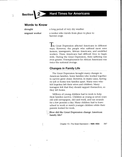 Chapter 19 Section 2 - Hard Times for Americans