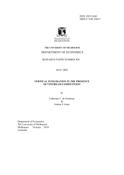 department of economics - Faculty of Business and Economics