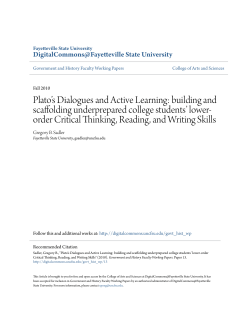Plato`s Dialogues and Active Learning