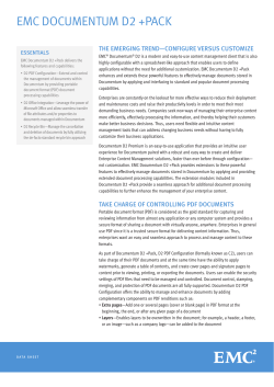 H9561 EMC Documentum D2 +Pack, Data sheet