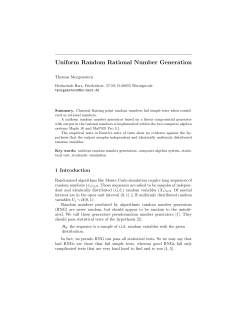 Uniform Random Rational Number Generation
