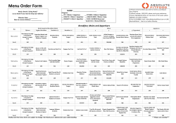 Menu Order Form - Absolute Fit Food