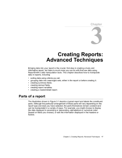 Chapter 3 Advanced Techniques
