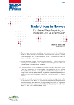 Trade unions in Norway - Bibliothek der Friedrich-Ebert