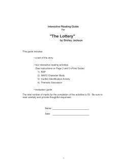 lottery reading guide.qxd - South Central High School