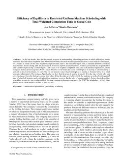 Efficiency of equilibria in restricted uniform machine scheduling with