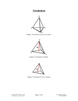 Tetrahedron - Robert W. Gray