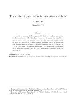 The number of organizations in heterogeneous societies&lowast;
