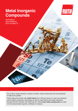 Metal Inorganic Compounds