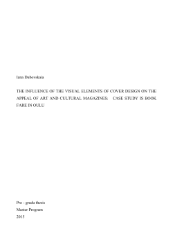 Iana Dubovskaia THE INFLUENCE OF THE VISUAL ELEMENTS OF