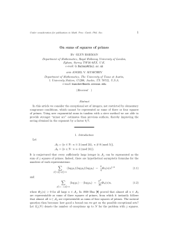 On sums of squares of primes