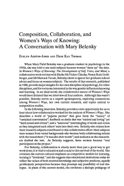 Composition, Collaboration, and Women`s Ways of